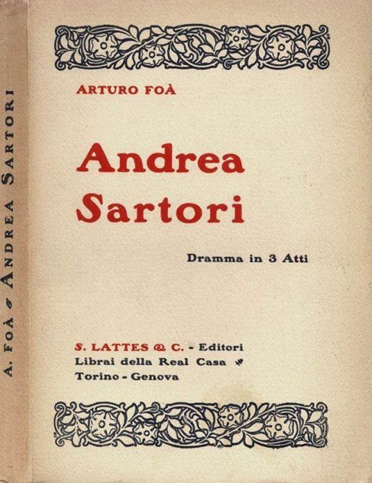 Andrea Sartori - Arturo Foa - copertina