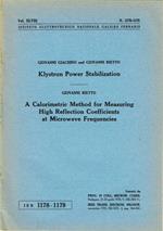 Klystron Power Stabilization - A Calorimetric Method for Measuring High Reflection Coefficients at Microwave Frequencies