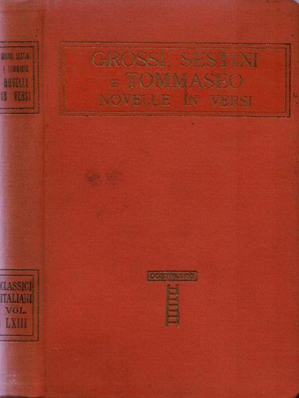 Novelle in versi - Grossi - copertina