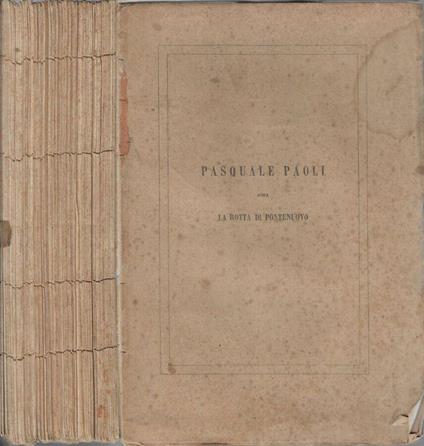 Pasquale Paoli ossia la rotta di Pontenuovo - Francesco Domenico Guerrazzi - copertina