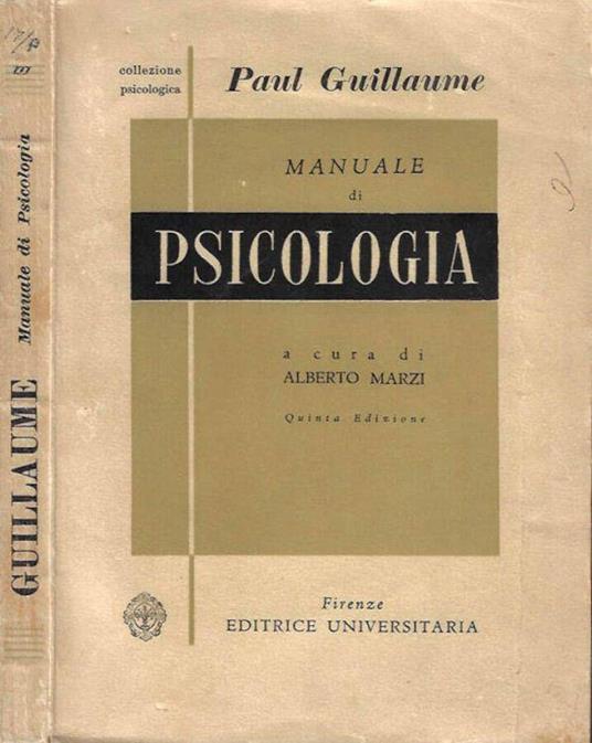 Manuale di Psicologia - Paul Guillaume - copertina