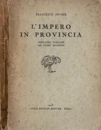 L' Impero in Provincia - Francesco Jovine - copertina