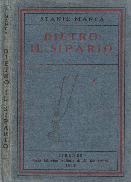 Dietro il sipario - Stanis Manca - copertina