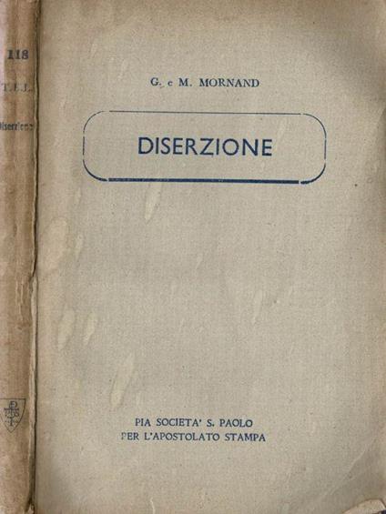 Diserzione - G. Maria - copertina