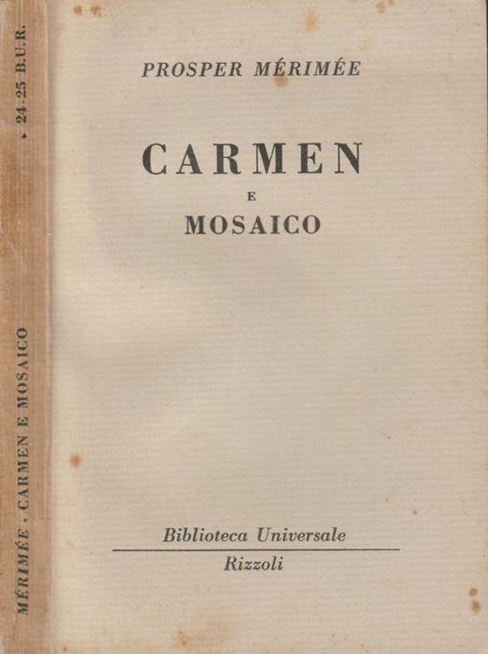 Carmen e mosaico - Prosper Mérimée - copertina