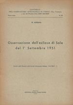 Osservazione dell'eclisse di Sole del 1° Settembre 1951