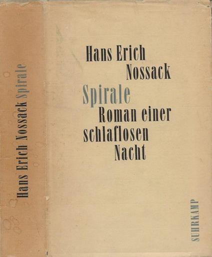 Spirale - Hans E. Nossack - copertina