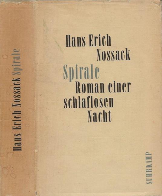 Spirale - Hans E. Nossack - copertina