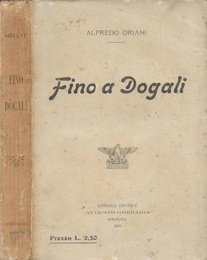 Fino a Dogali - Alfredo Oriani - copertina