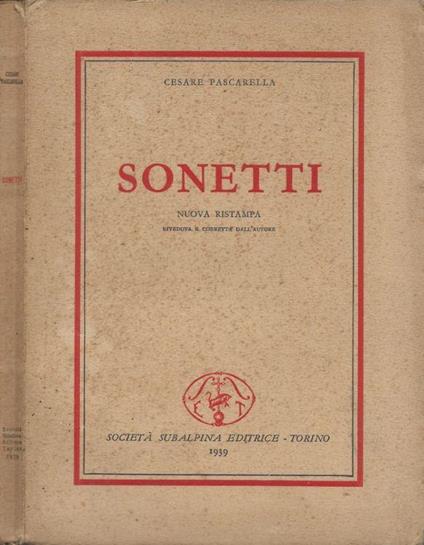 Sonetti - Cesare Pascarella - copertina