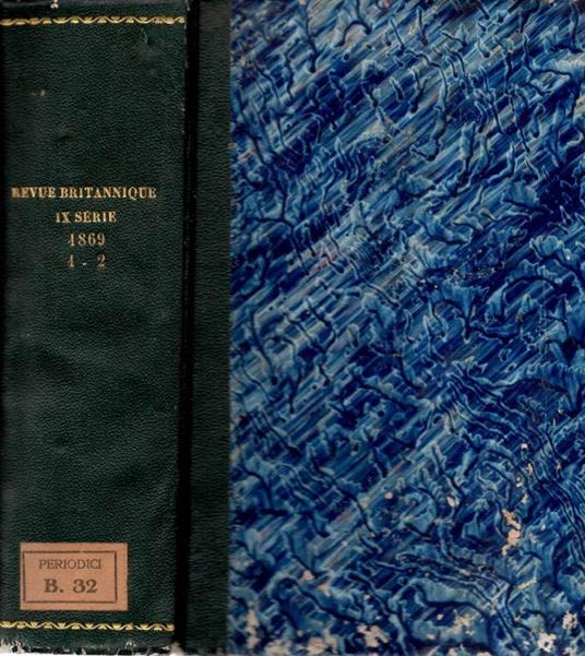 Revue britannique Tome 1, 2 anno 1869 - Amédée Pichot - copertina