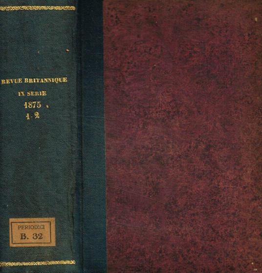 Revue britannique. Revue internationale année 1875 tomo I, II - Amédée Pichot - copertina