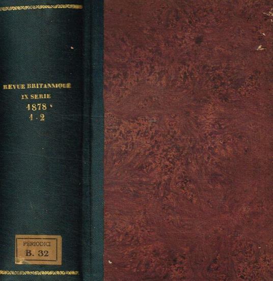 Revue britannique. Revue internationale année 1878 tomo I, II - Amédée Pichot - copertina