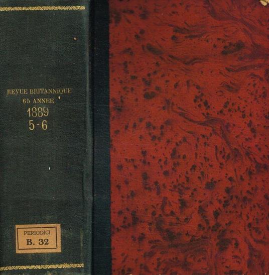 Revue britannique. Revue internationale année 1889 tome cinquième-sixième - Amédée Pichot - copertina