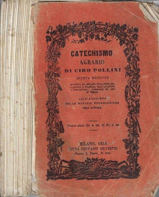 Catechismo agrario di Ciro Pollini Ciro Pollini Libro Usato