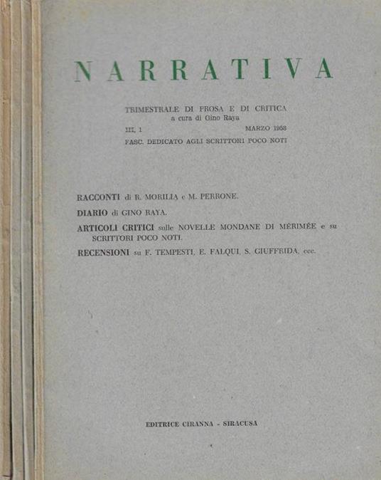 Narrativa 1958 - Gino Raya - copertina