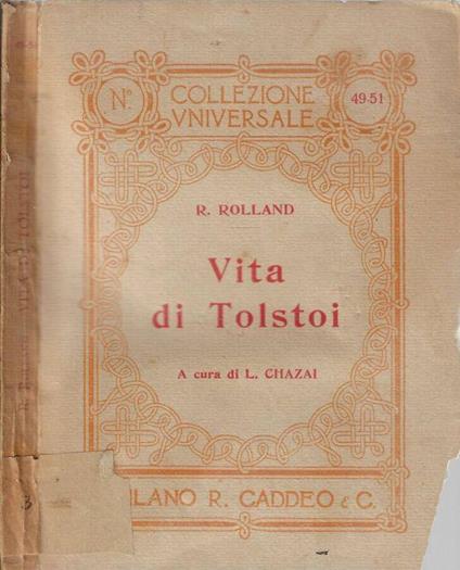 Vita di Tolstoi - Romain Rolland - copertina