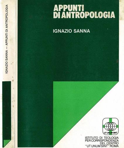 Appunti di Antropologia - Ignazio Sanna - copertina