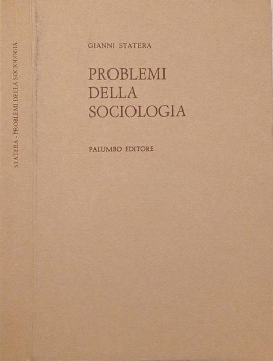 Problemi della sociologia - Gianni Statera - copertina