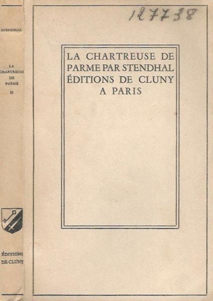 La Chartreuse de Parme -Tome II - Stendhal - copertina