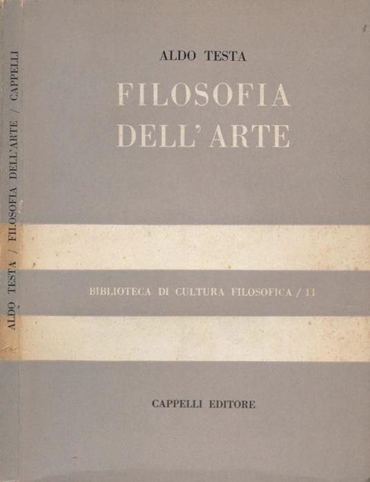 Filosofia dell'arte - Aldo Testa - copertina