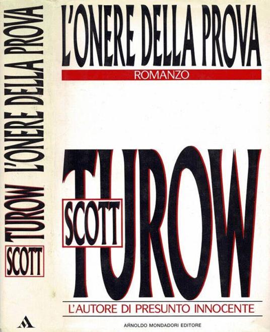 L' onere della prova - Scott Turow - copertina