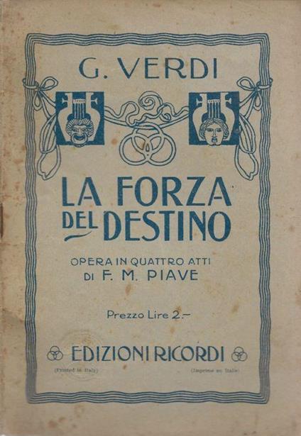 La forza del destino - Giuseppe Verdi - copertina