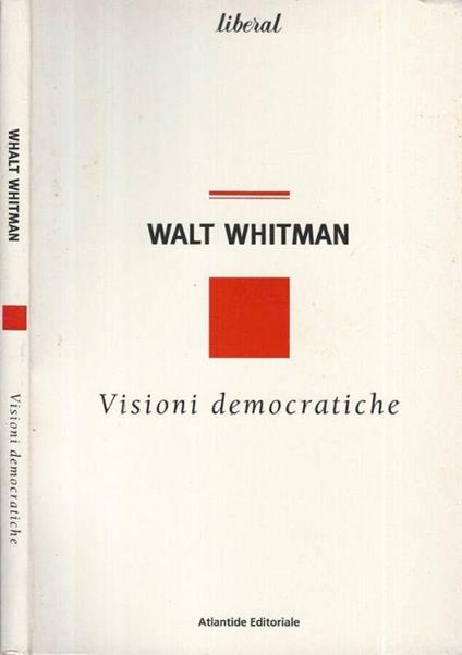 Visioni democratiche - Walt Whitman - copertina