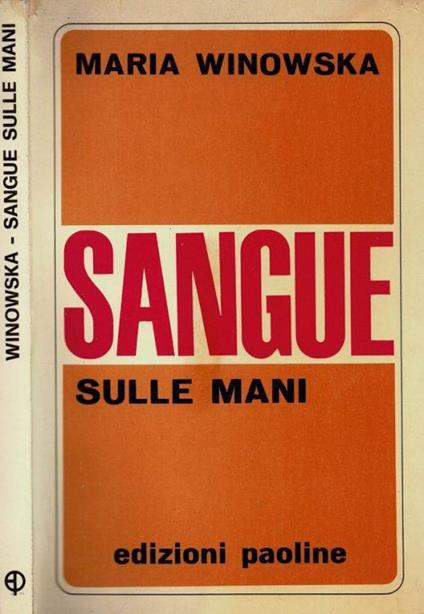 Sangue sulle mani - Maria Winowska - copertina