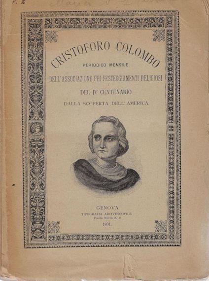 Cristoforo Colombo anno 1891 n. 2, 3, 4, 6, 7, 8, 9, 10, 11, 12, 13 - copertina