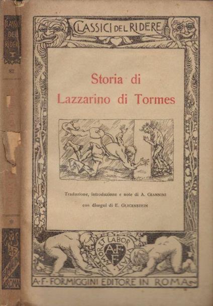 Storia di Lazzarino di Tormes - copertina