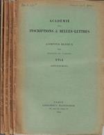 Académie des inscriprions & belles-lettres comptes rendus des séances de l'année 1954 (annata completa)