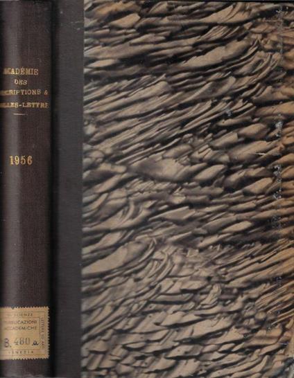 Académie des inscriprions & belles-lettres comptes rendus des séances de l'année 1956 - copertina