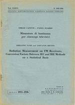 Misuratore di luminanza per cinescopi televisivi - Radiation Measurement on FM Receivers Conversion Factors Between IEC and IRE Methods on a Statistical Basis