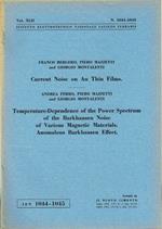 Current Noise on Au Thin Films - Temperature-Dependence of the Power Spectrum of the Barkhausen Noise of Various Magnetic Materials. Anomalous Barkhausen Effect