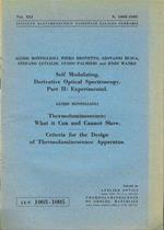 Self Modulating, Derivative Optical Spectroscopy. Part II: Experimental - Thermoluminescence: What it Can and Cannot Show - Criteria for the Design of Thermoluminescence Apparatus