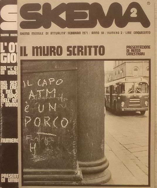 Skema. Mensile di attualità febbraio 1971,numero 2 e aprile-maggio, numero 4,5 - copertina