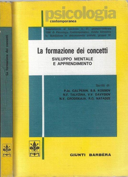 La formazione dei concetti - copertina