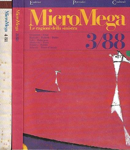 MicroMega: Le ragioni della sinistra n. 3 - 4 1988 - copertina