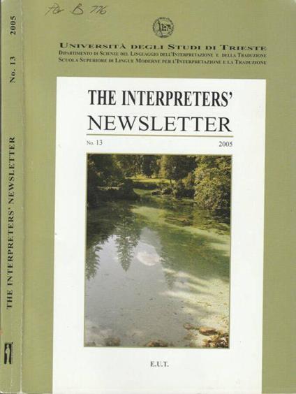 The interpreters' newsletter - copertina