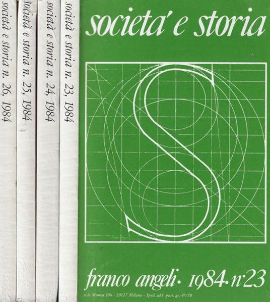 Società e storia Anno VII, 1984 - copertina