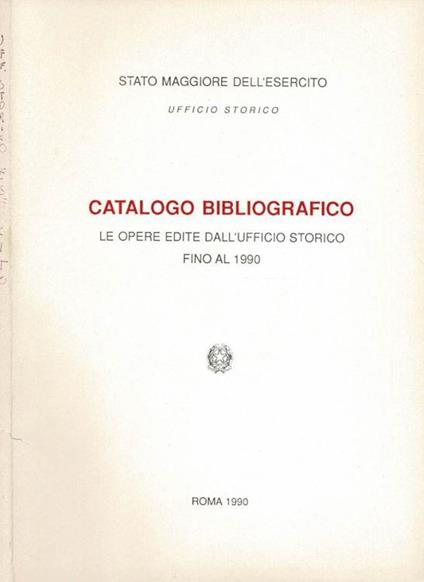 Catalogo Bibliografico - copertina