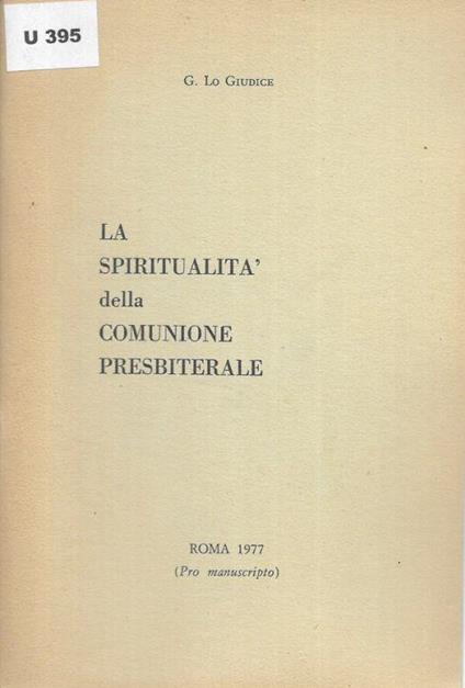 La spiritualità della comunione presbiteriale - copertina