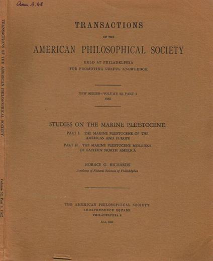 Studies on the marine pleistocene - copertina