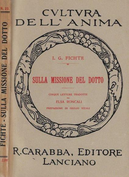 Sulla Missione del dotto - copertina