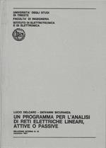 Un programma per l'analisi di reti elettriche lineari, attive o passive