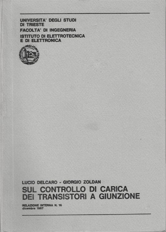 Sul controllo di carica dei transistori a giunzione - copertina