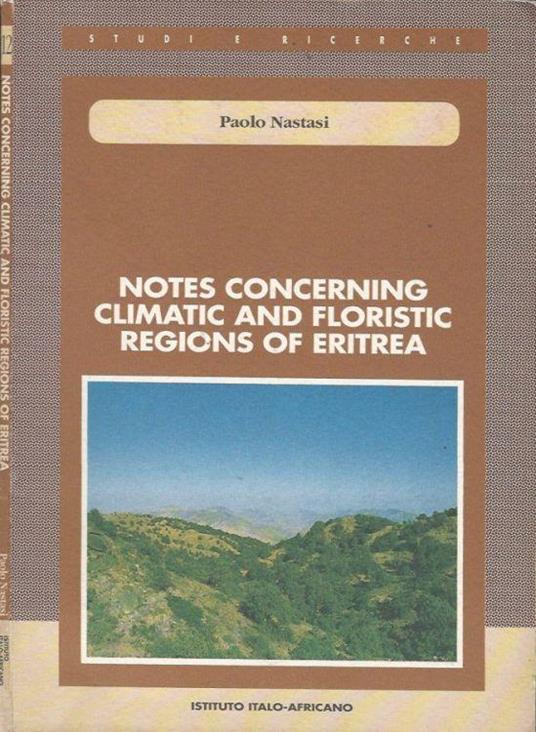 Notes concerning climatic and floristic regions of Eritrea - copertina