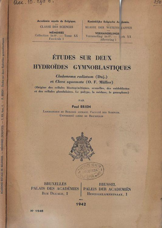 Etudes sur deux hydroides gymnoblastiques - copertina