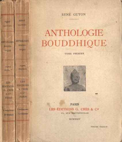 Anthologie bouddhique Tome I - II - copertina